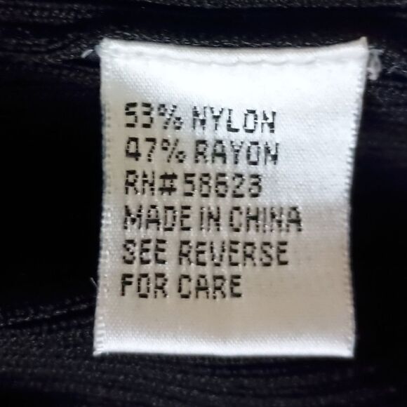 Carducci Cardigan XL Sweater Black Rib Knit Long Sleeve Beaded Neckline Grommets - Picture 10 of 16